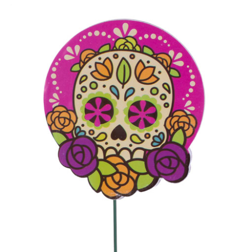 Colorful Floral Skull Pick
