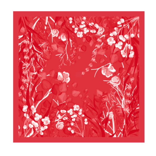 Painted Blooms Sheet BOPP - Red