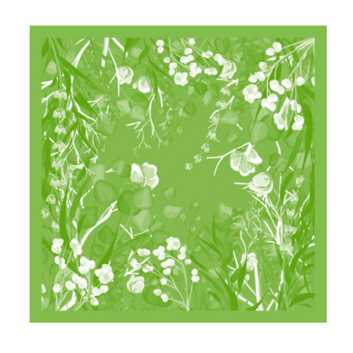 Painted Blooms Sheet BOPP - Green