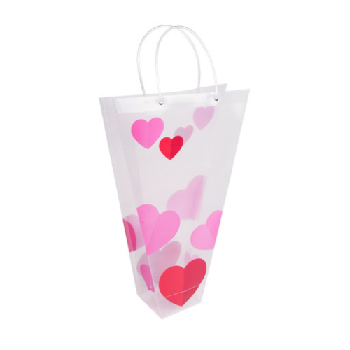 Paper Hearts Vase Bag - Clear