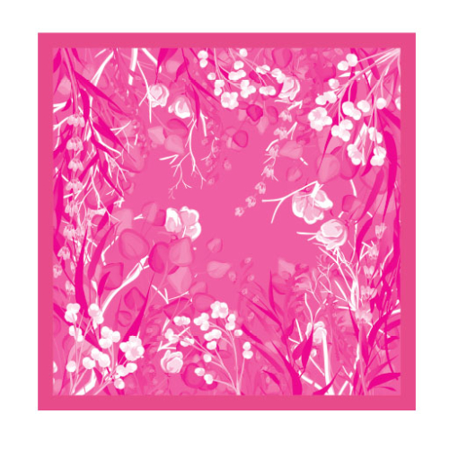 Painted Blooms Sheet BOPP - Hot Pink