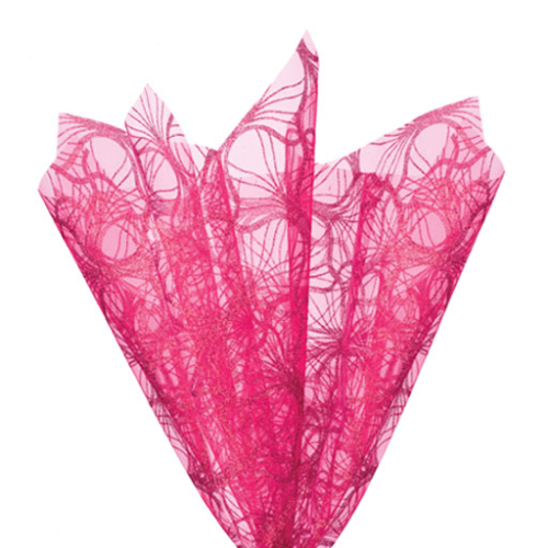 Gatsby Glitter Organza - Hot Pink