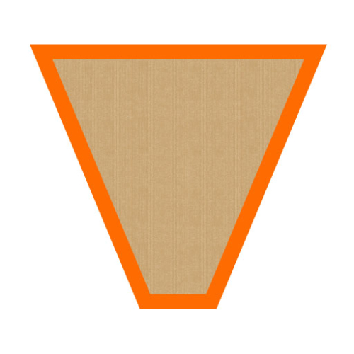 Kraft Border Sleeve - Orange