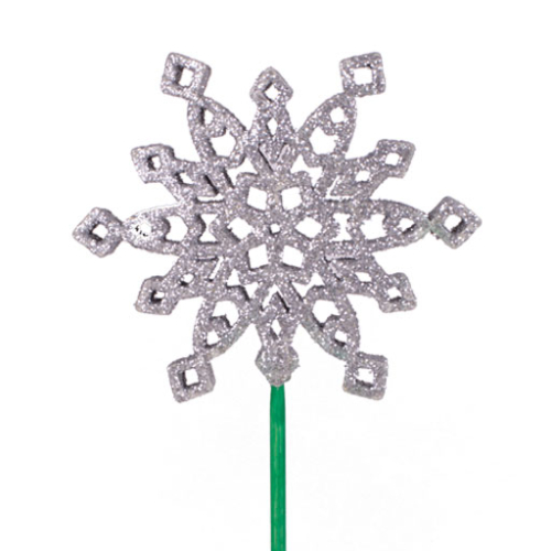Snowflake Sparkle Pick - Silver