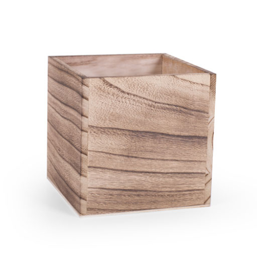 Wooden Cube Container - Natural