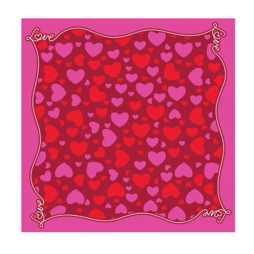 Love Struck Sheet BOPP - Red/Pink