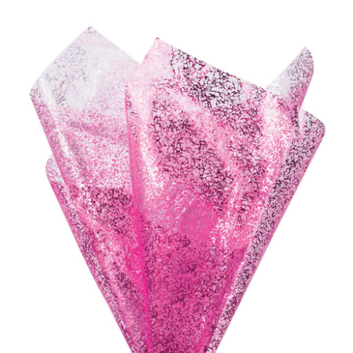 Soiree Foil Organza - Hot Pink