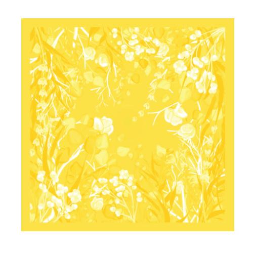 Painted Blooms Sheet BOPP - Yellow