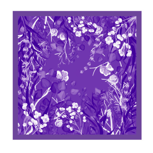 Painted Blooms Sheet BOPP - Purple